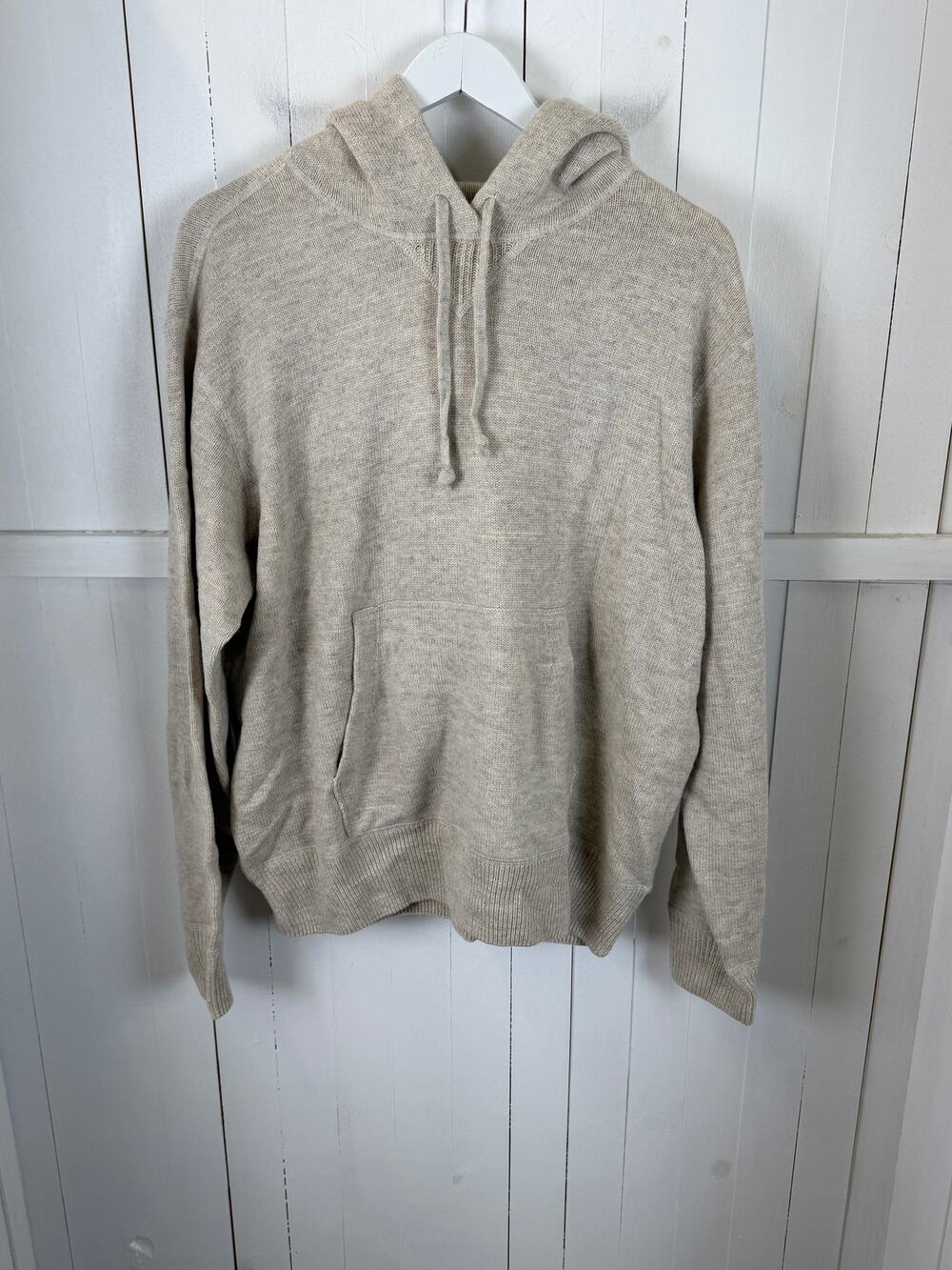 Buck Mason Cream Cotton Pullover Hoodie XL NWT